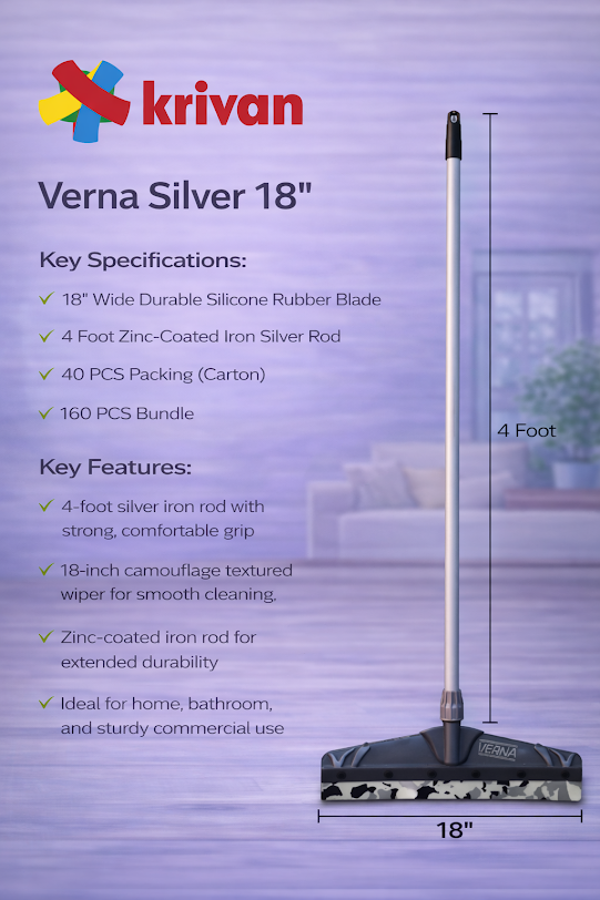 Verna Silver 18” Floor Wiper