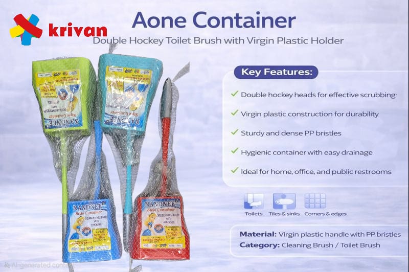 AONE Container Double Hockey Toilet Brush
