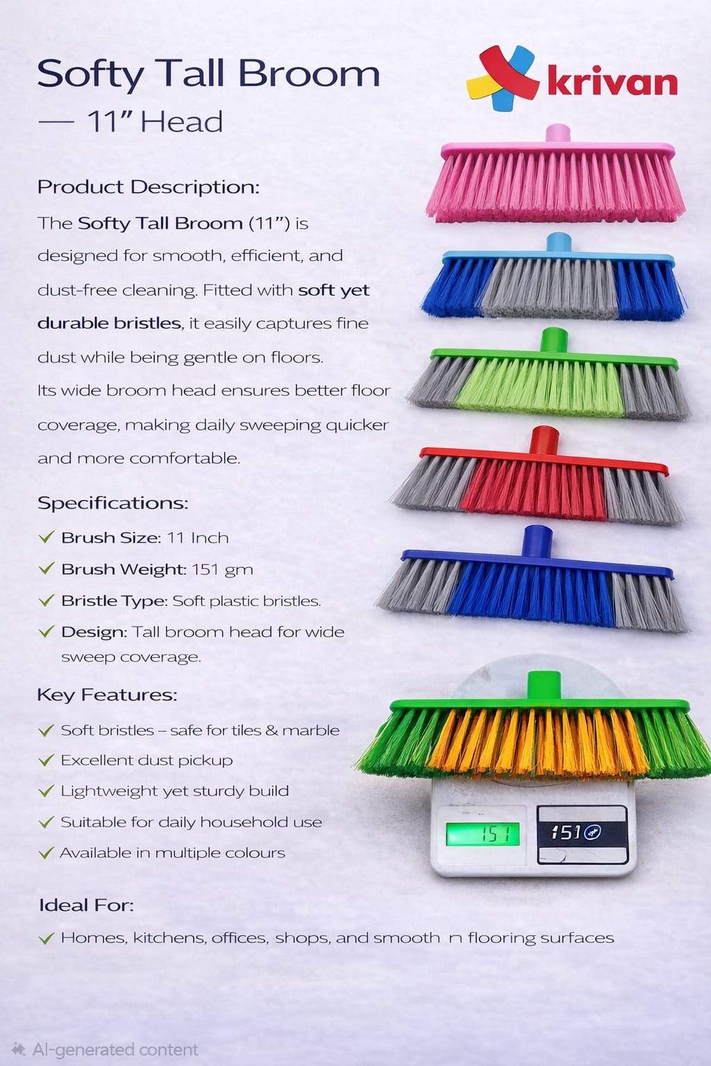 Softy Tall Broom – 11" Head