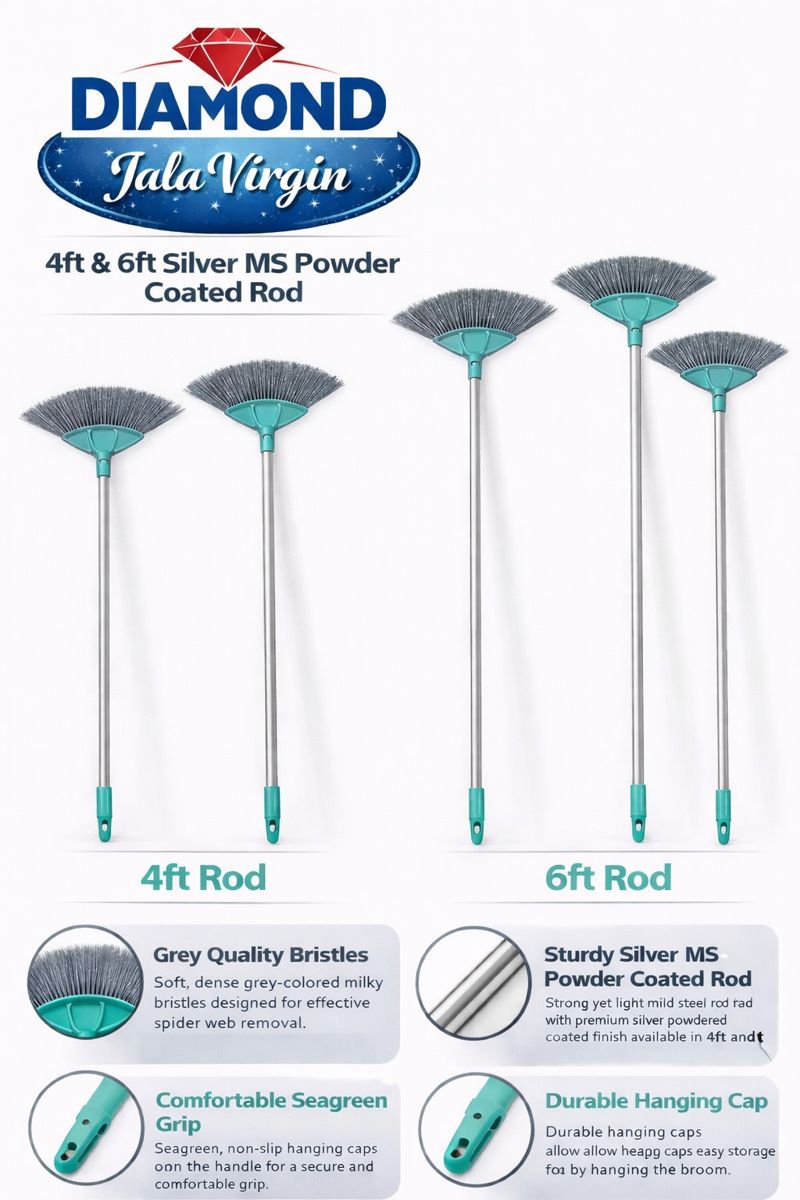 Krivan Diamond Virgin Jala/Cobweb Brush | Ceiling & Corner Dust Cleaning Brush