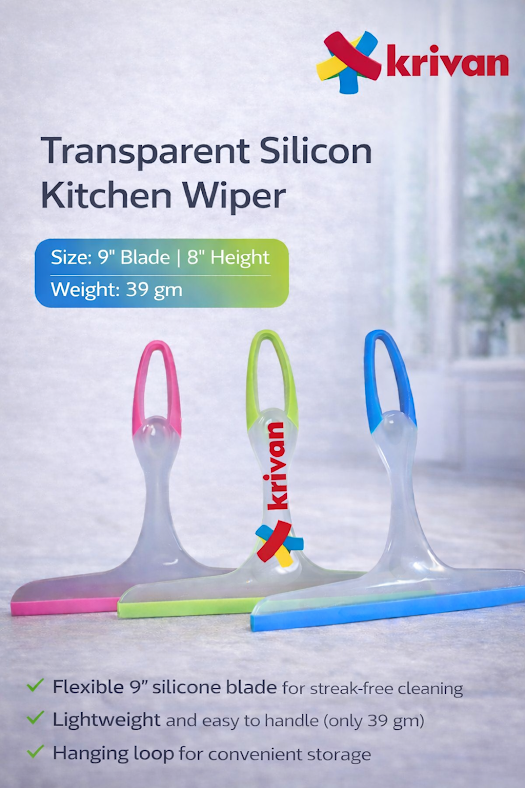Transparent silicone kitchen wiper