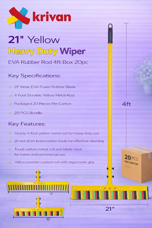 21” Yellow Heavy Duty Wiper – EVA Rubber