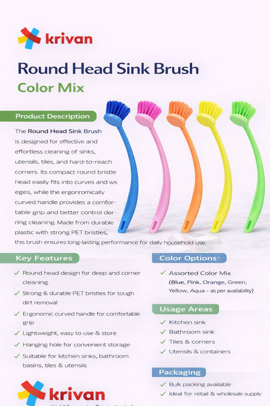 Krivan  Round Head Sink Brush