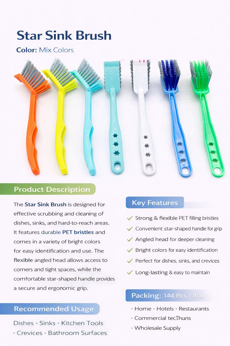 Krivan Star Sink Brush for Kitchen sink cleaning