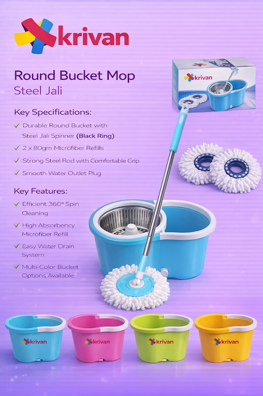 Round Bucket Mop – Steel Jali