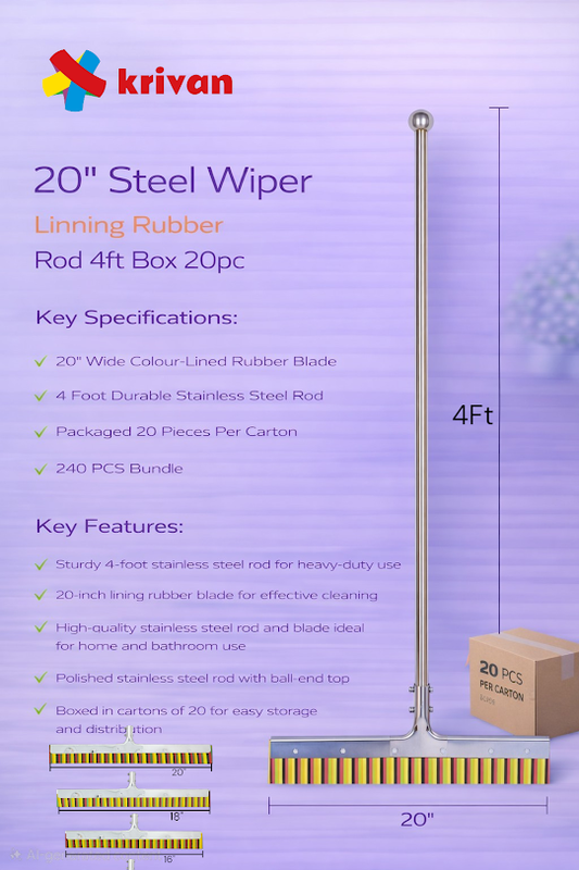 20” Steel Wiper – Lining Rubber