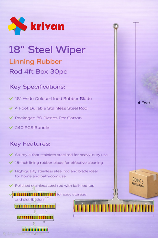 18” Steel Wiper – Lining Rubber