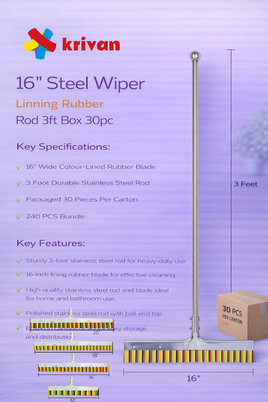 16” Steel Wiper – Lining Rubber