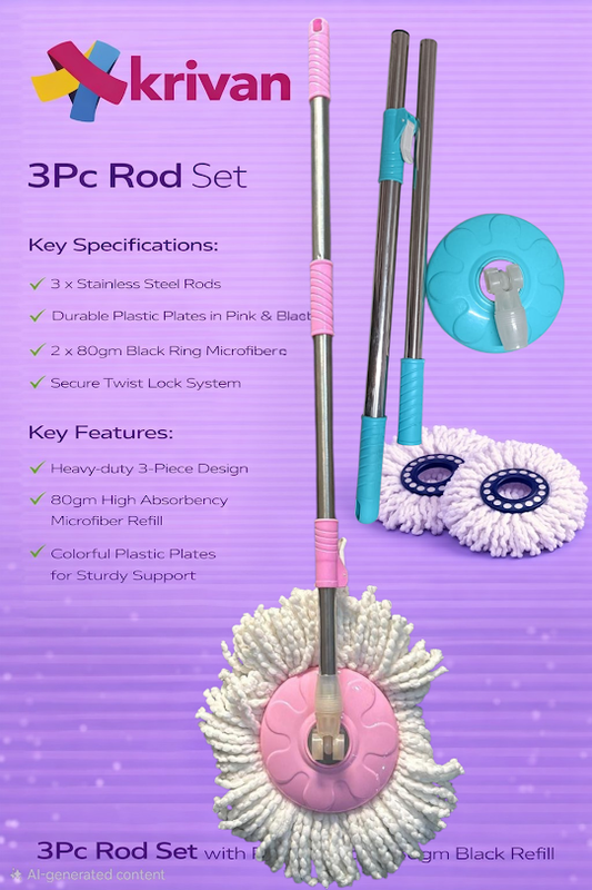 3Pc Rod Set PLASTIC PLATE