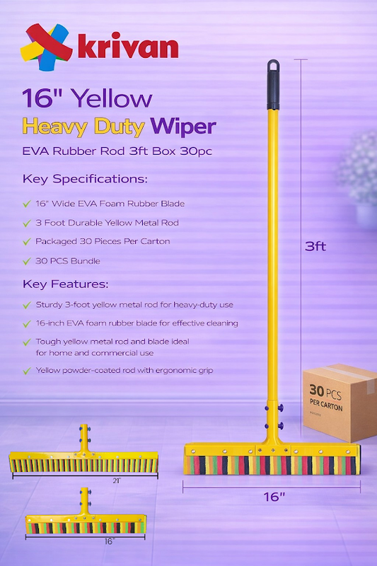 16” Yellow Heavy Duty Wiper – EVA Rubber