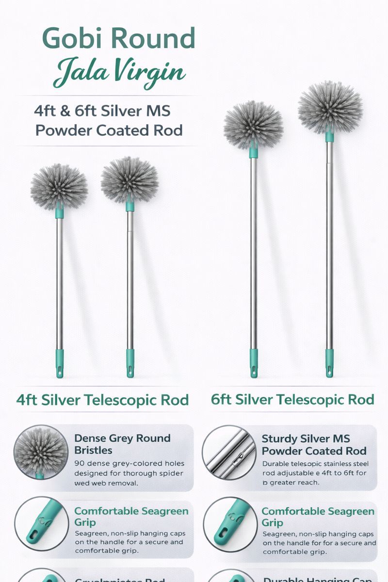 Krivan Gobi/Round Jala Cobweb Brush Virgin