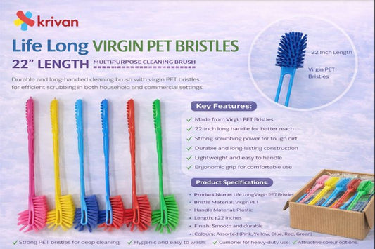 Life Long Virgin PET Bristles 22" LENGTH