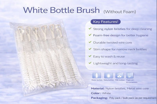 WHITE Bottle Brush (Without Foam)