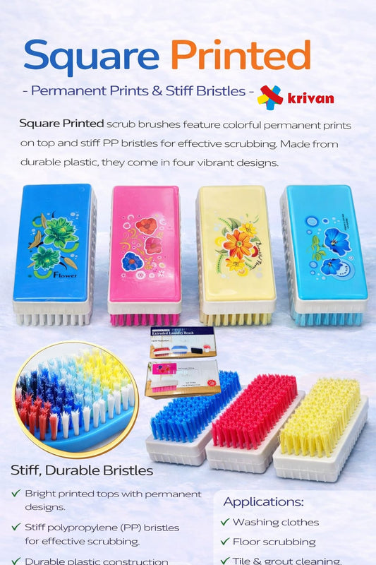 Square Printed Design Brush