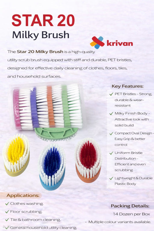 Star20 Milky Brush 4Pc Blister Pack