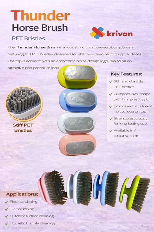 Thunder Horse Design Brush– PET Bristles