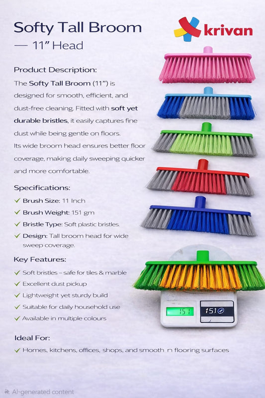 Softy Tall Broom – 11" Head