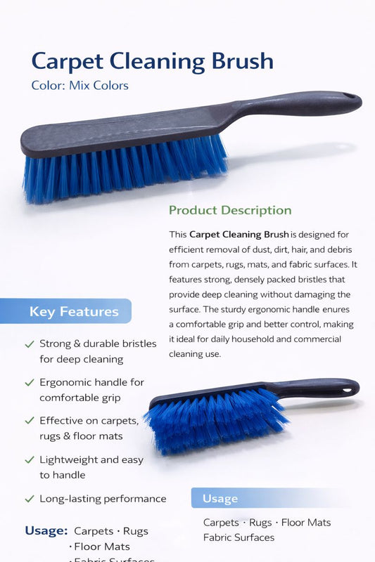 Krivan Carpet Brush Article For Carpets • Rugs • Floor Mats • Fabric Surfaces