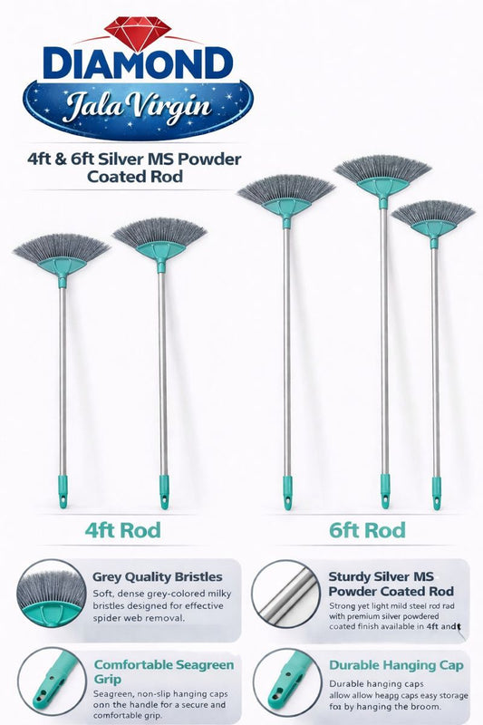 Krivan Diamond Virgin Jala/Cobweb Brush | Ceiling & Corner Dust Cleaning Brush